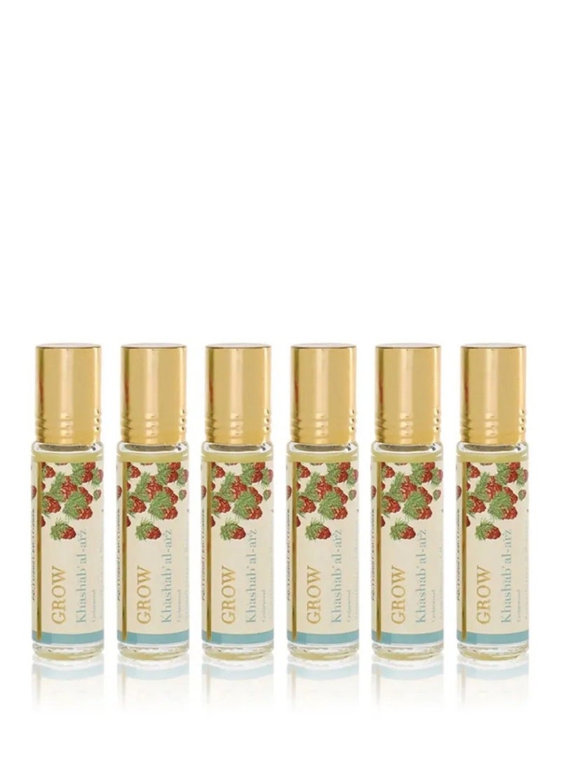 Jad Grow Khashab al-arz Cedarwood gifts sit- Unisex Roll-Onbest Arabic Perfume for new experience- Feel the Fresh Notes of Cedarwood- Long Lasting scent Alcohol free - 10 ml (Pack-of-6) - Image 1